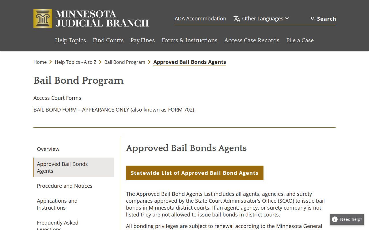 Approved bail agent list used to verify a surety on Murray County arrest warrant records