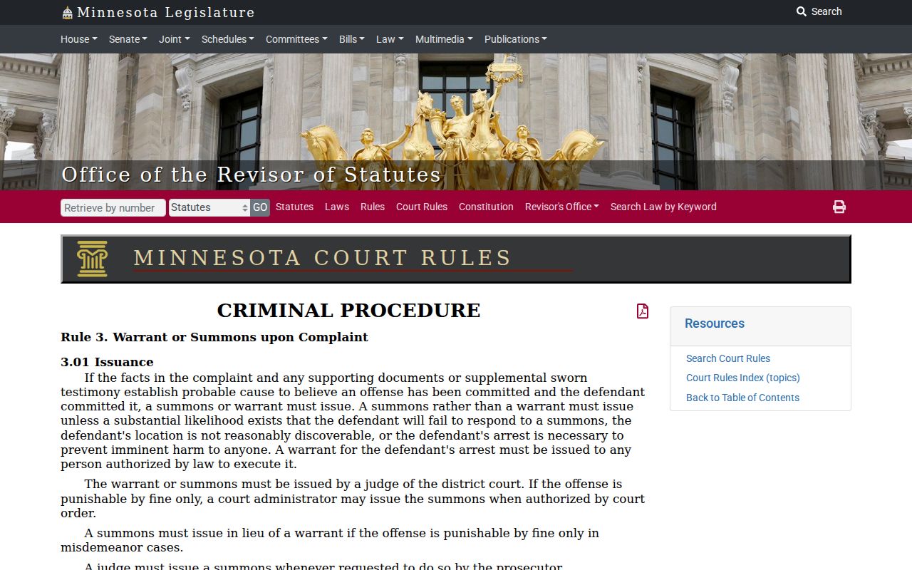 Probable cause warrant and summons rule behind Murray County arrest warrant records